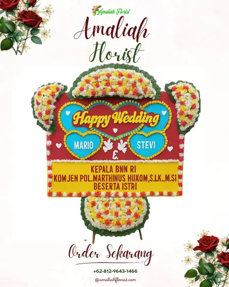 Papan Bunga Pernikahan Jatiasih